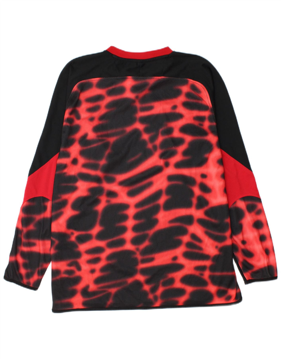 Umbro Herren-Oberteil, langärmelig, groß, schwarz, Animal-Print, Polyester