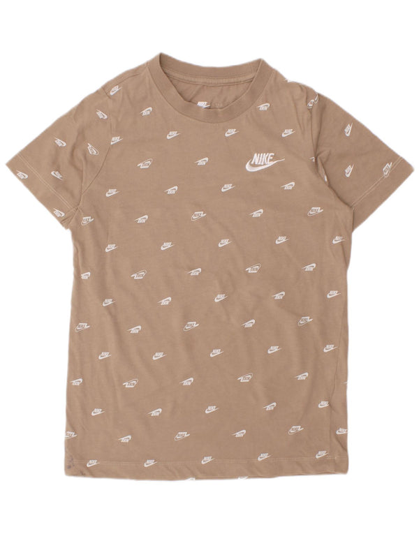 Nike Jungen-T-Shirt mit Grafik, 8–9 Jahre, Größe S, Beige, Baumwolle