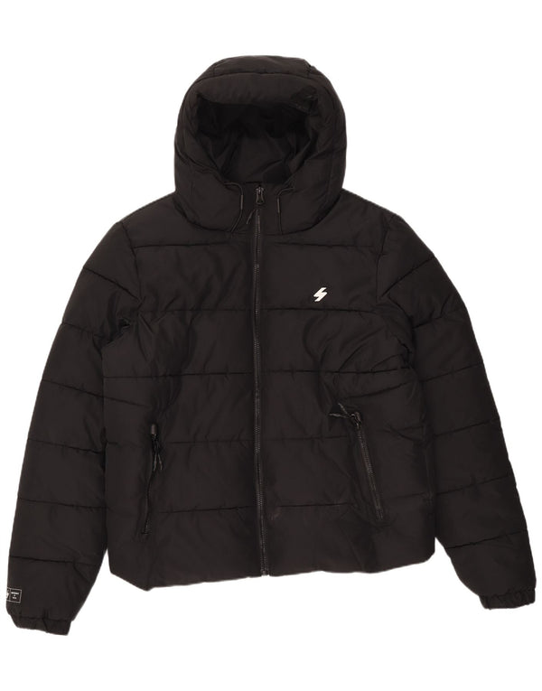 Superdry Herren Wattierte Jacke UK 44 2XL Schwarz Polyester