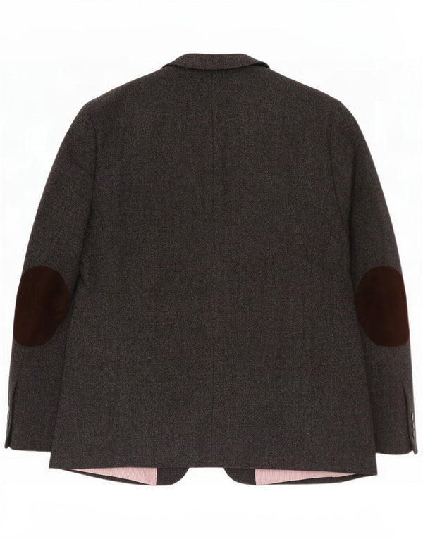 Gant Herren 2-Knopf-Blazerjacke IT 58 4XL Graue Wolle