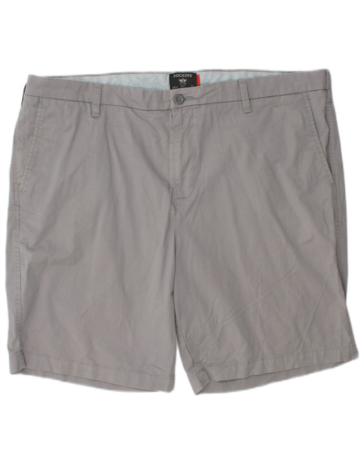 DOCKERS Herren Chino-Shorts W42 2XL Graue Baumwolle