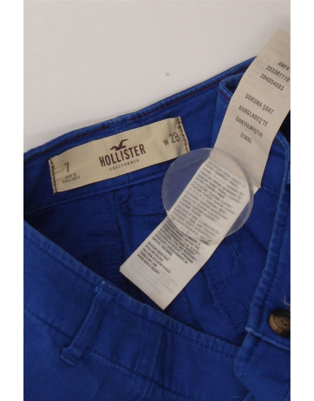 Hollister Damen Hotpants US 7 Medium W28 Blaue Baumwolle