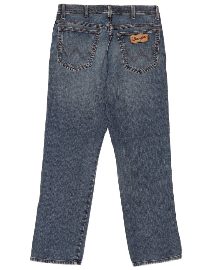 Wrangler Herren Straight Jeans W34 L32 Blaue Baumwolle