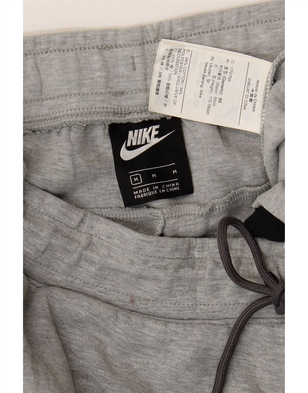 Nike Herren-Trainingshose und Jogger, mittelgraue Colourblock-Baumwolle