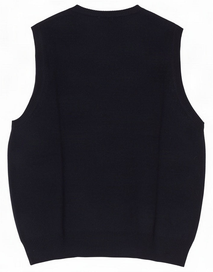 Marks & Spencer Herren Weste Tank Top Small Marineblaue Wolle