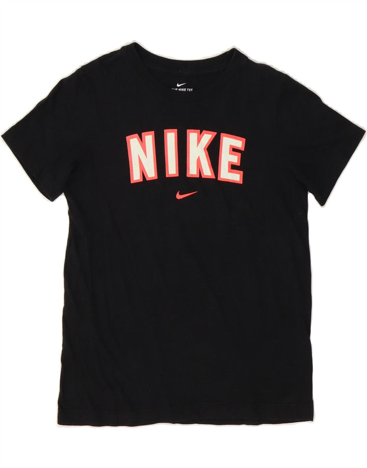 NIKE Womens Graphic T-Shirt Top UK 12 Medium Black Cotton Vintage Nike and Second-Hand Nike from Messina Hembry 