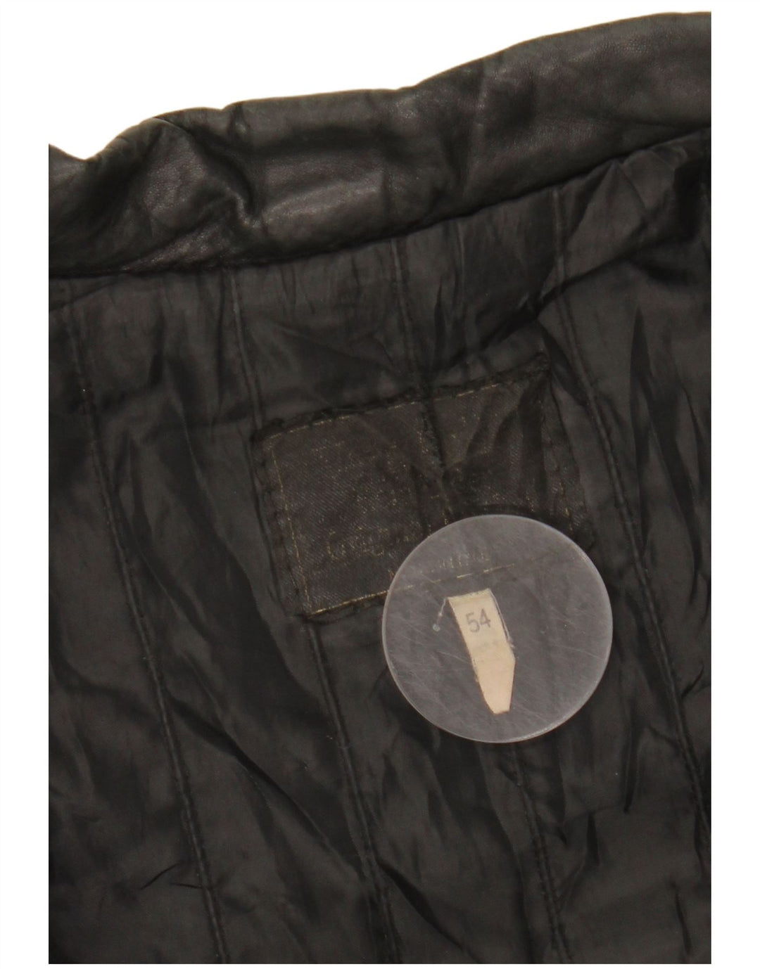 VINTAGE Damen Lederjacke IT 54 3XL Schwarz