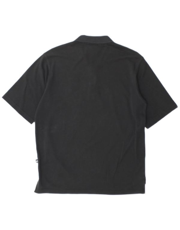 Adidas Herren Poloshirt UK 42/44 Große graue Baumwolle