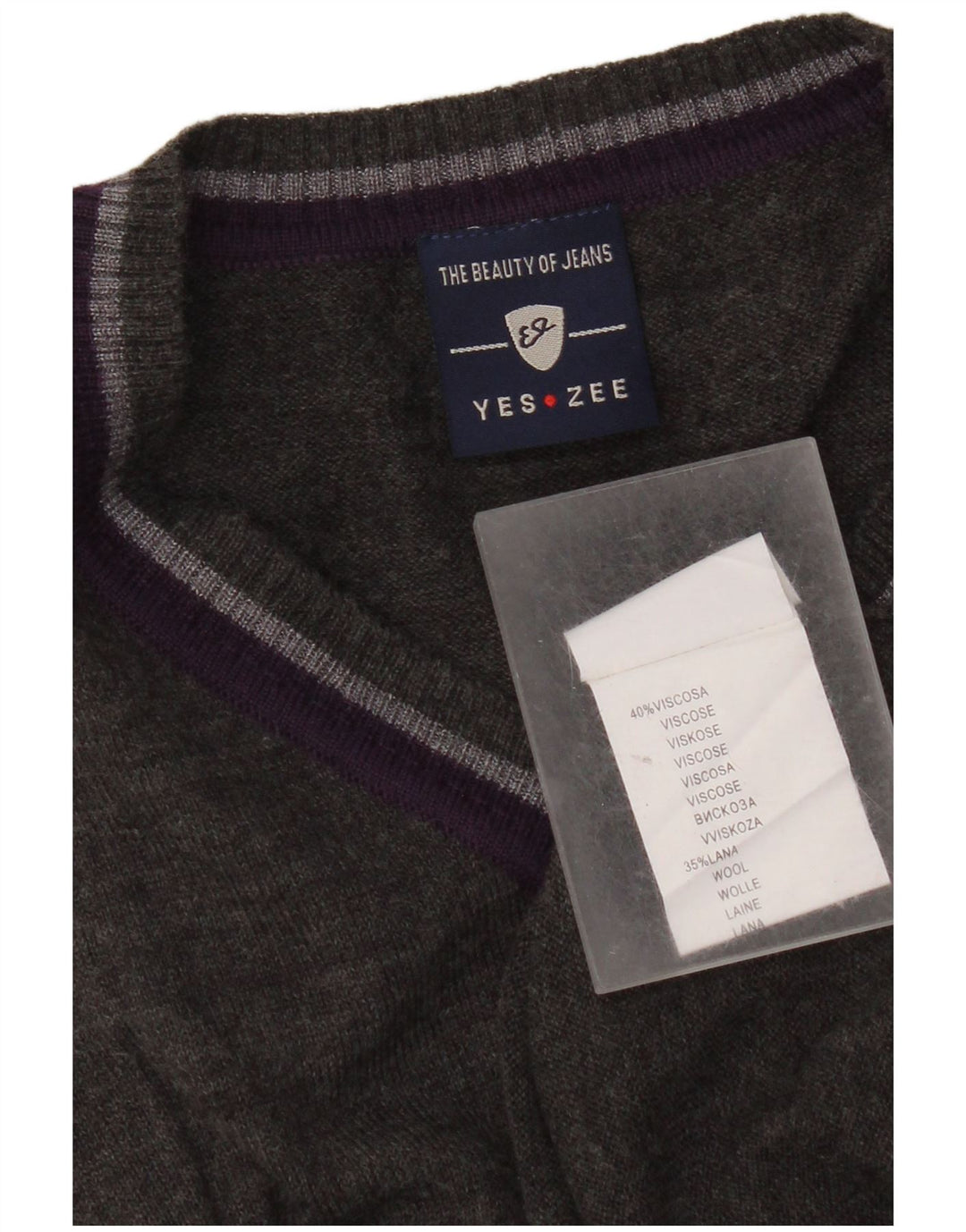 Yes Zee Herren Weste Tank Top XL Grau Viskose