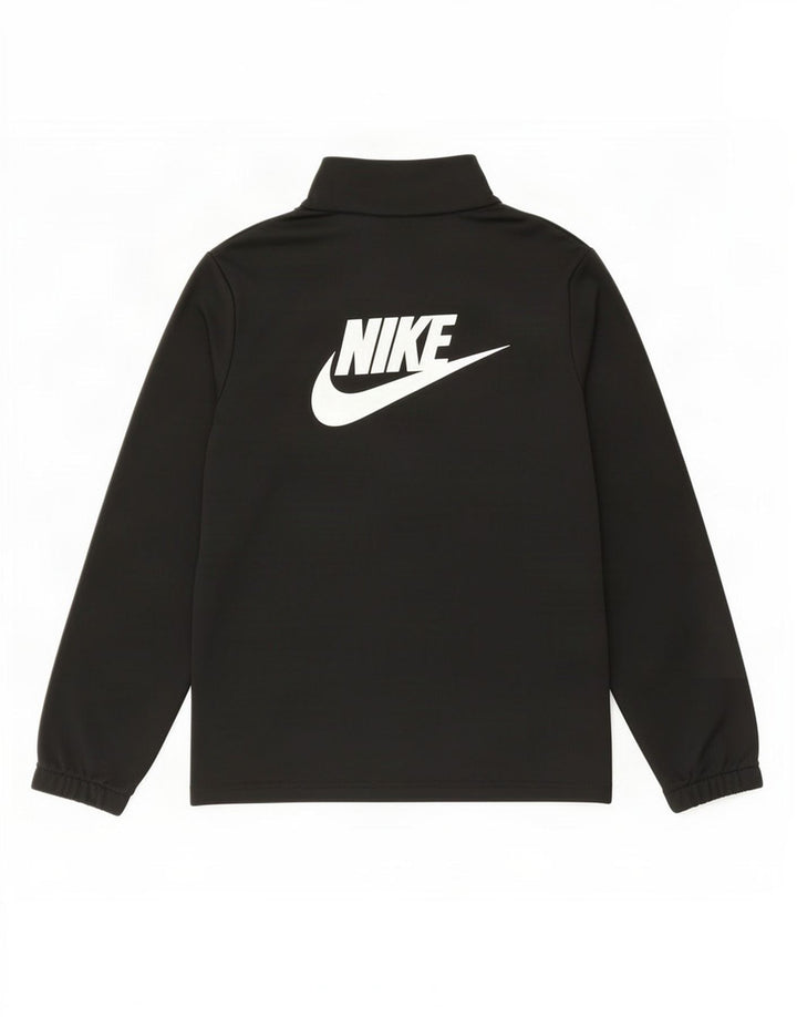 Nike Jungen-Trainingsanzugoberteil mit Grafik, 12–13 Jahre, Größe L, Schwarz, Polyester