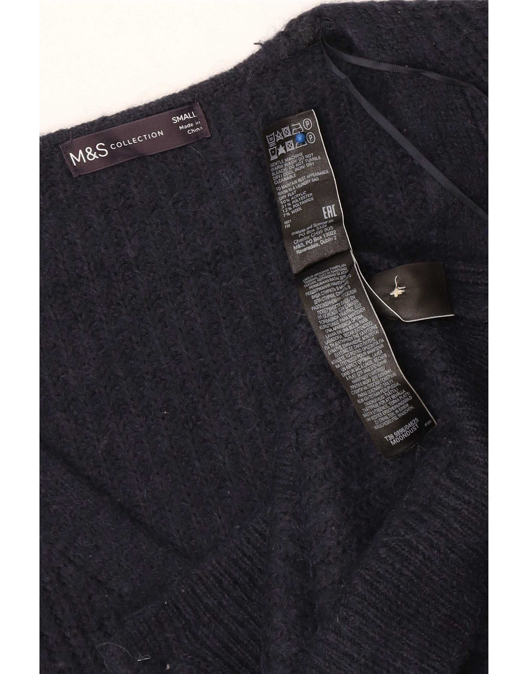 Marks & Spencer Damen-Strickjacke in Übergröße, Gr. 10, Größe S, Marineblau