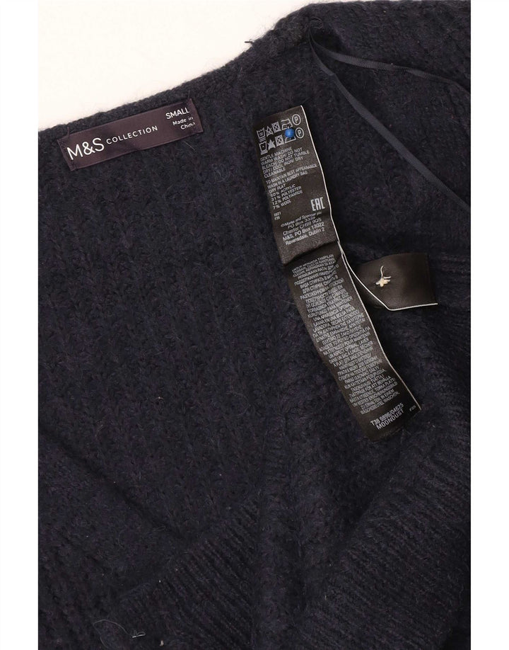 Marks & Spencer Damen-Strickjacke in Übergröße, Gr. 10, Größe S, Marineblau