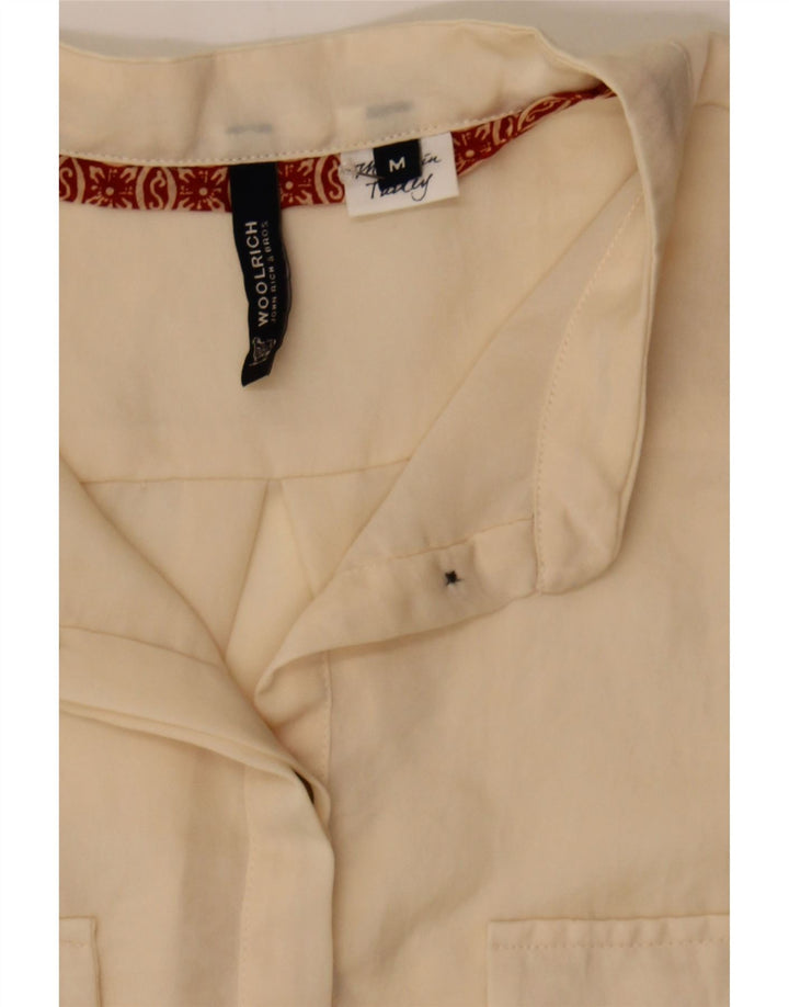 WOOLRICH Womens Military Pullover Shirt UK 12 Medium Off White Vintage Woolrich and Second-Hand Woolrich from Messina Hembry 