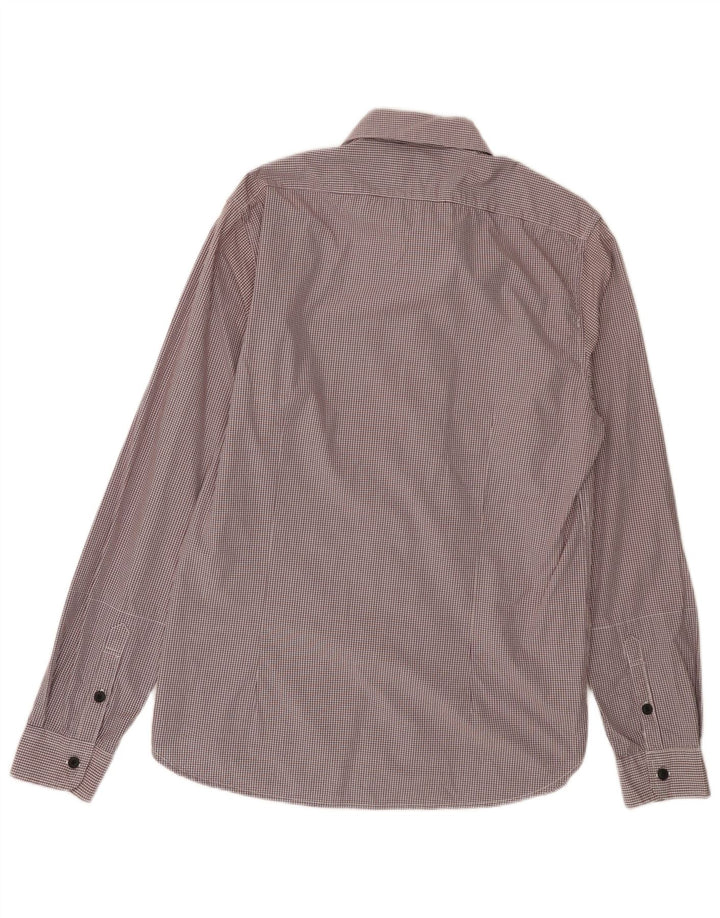 SCOTCH & SODA Herren-Hemd, groß, kastanienbraun, kariert, Baumwolle