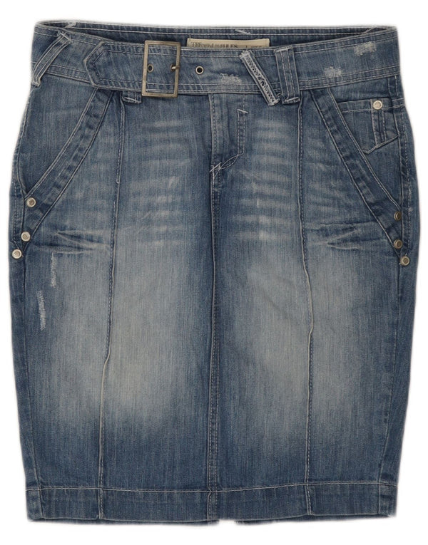 ZARA Damen Trafaluc Jeansrock EU 36 XS W26 Blaue Baumwolle