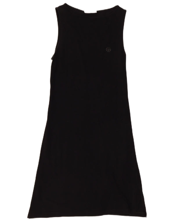 Sergio Tacchini Damen Milano Ärmelloses A-Linien-Kleid UK 10 Small Schwarz