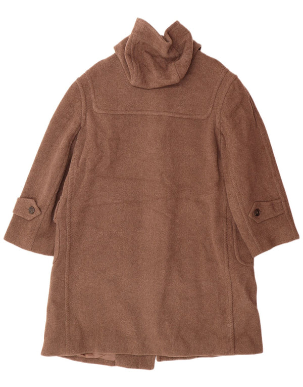 Jones New York Damen-Dufflecoat mit Kapuze, UK 14, mittelbraun, klassische Wolle