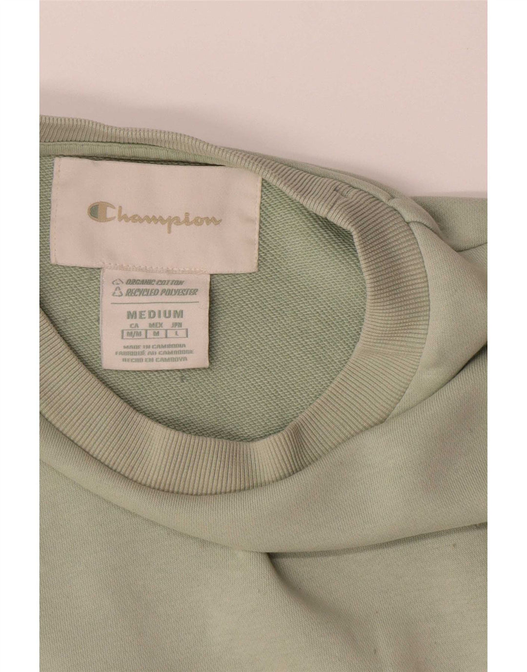 Champion Herren-Sweatshirt-Pullover aus mittelgrüner Baumwolle