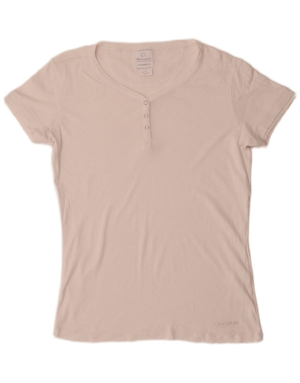 Champion Damen Easy Fit T-Shirt Top UK 16 Large Weiß