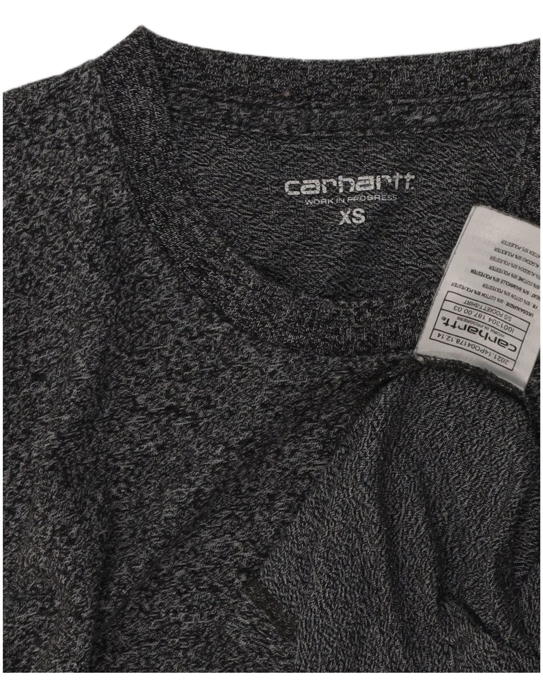 CARHARTT Herren T-Shirt Top XS Grau gefleckte Baumwolle