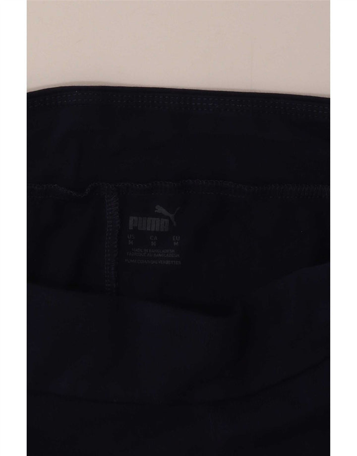 Puma Womens Graphic Leggings UK 12 Medium Marineblau Baumwolle