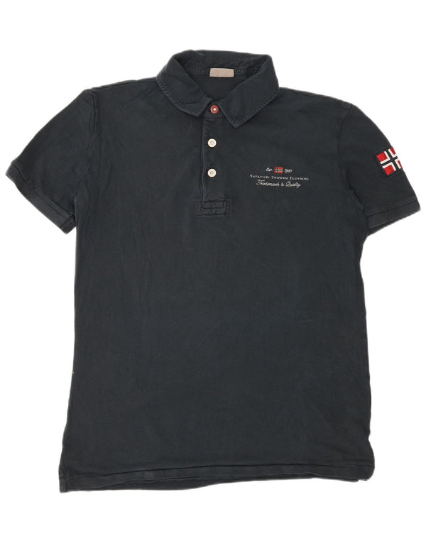 NAPAPIJRI Herren-Poloshirt mit Grafik, groß, marineblau, Baumwolle