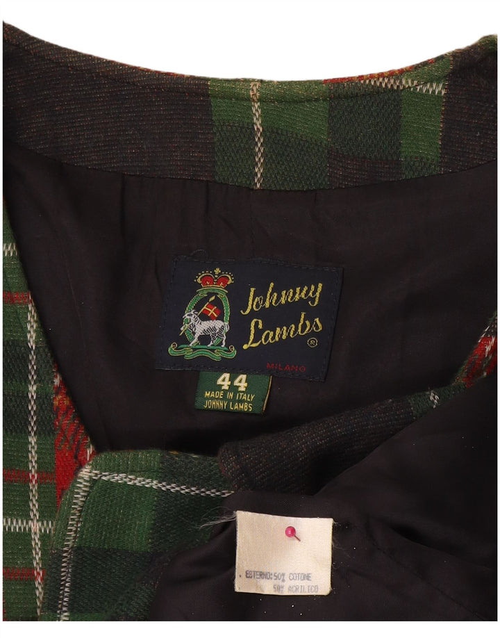 Johnny Lambs Damen Crop Blazer Jacke IT 44 Medium Mehrfarbig kariert