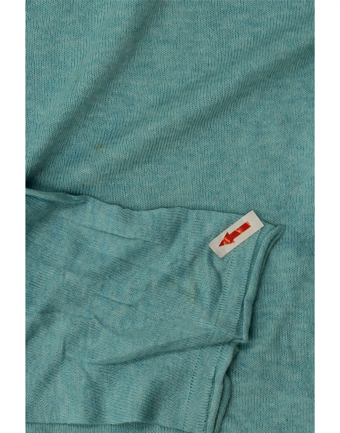 Zara Herren-Pullover mit Rundhalsausschnitt, mittelblaue Baumwolle