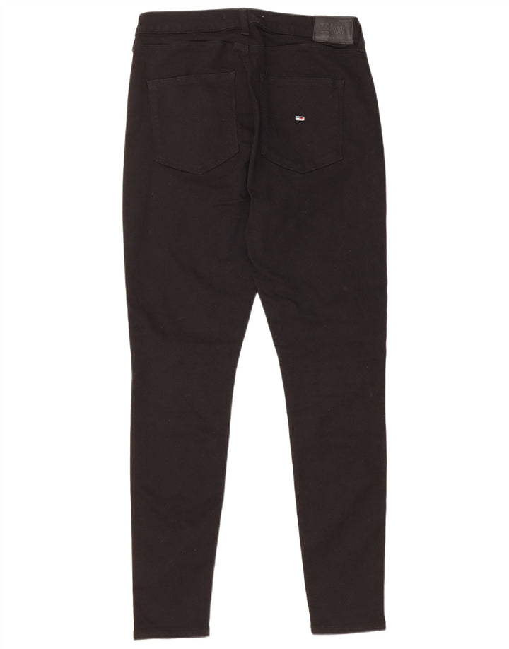 TOMMY HILFIGER Damen Skinny Jeans W30 L30 Schwarze Baumwolle