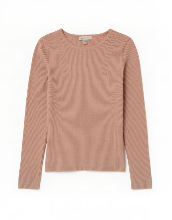 Topshop Damen Top Langarm UK 8 Small Rosa Viskose