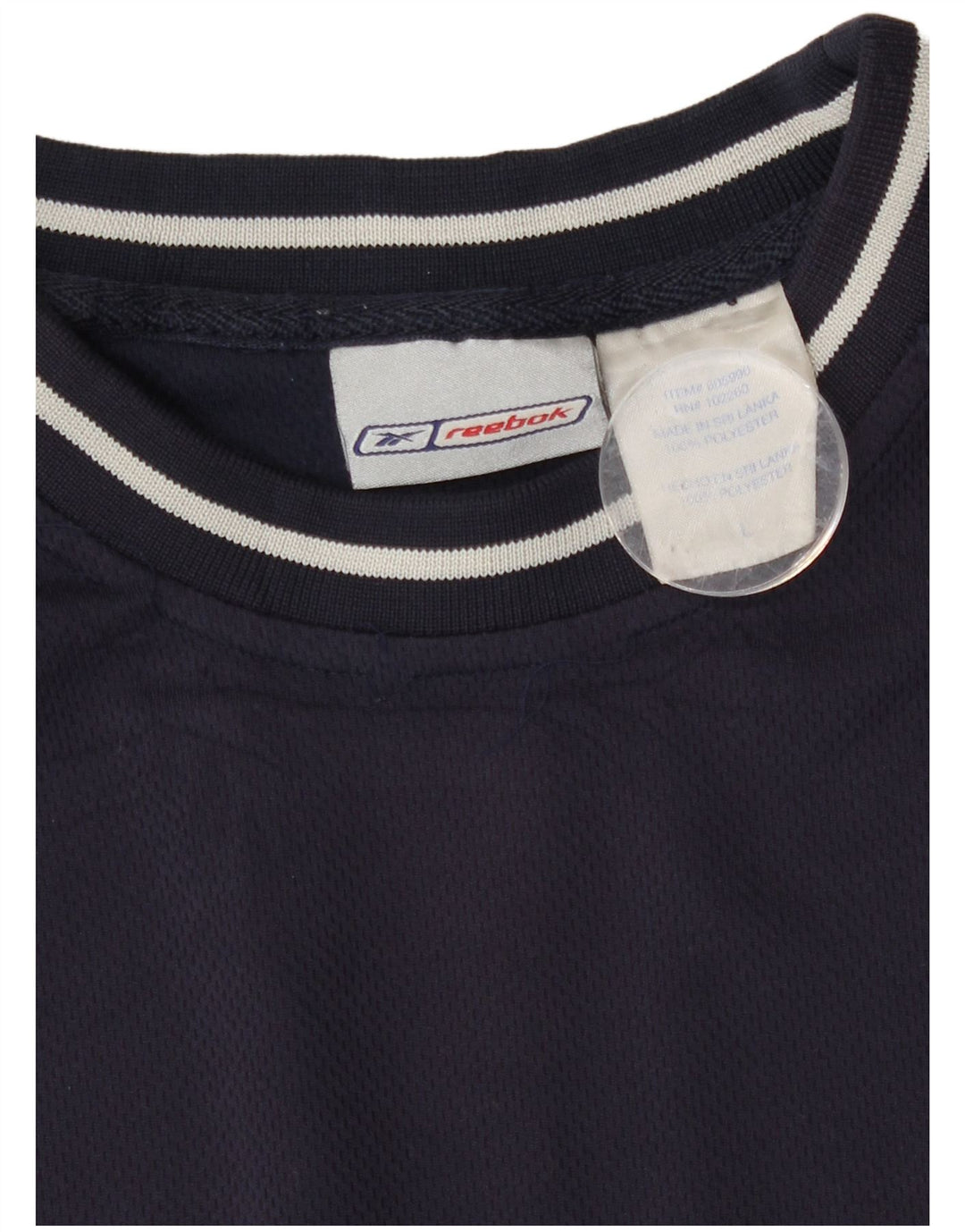 Reebok Herren T-Shirt Top Large Marineblau Polyester