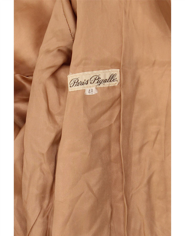 Vintage Damen Militär-Wildlederjacke IT 48 XL Braun