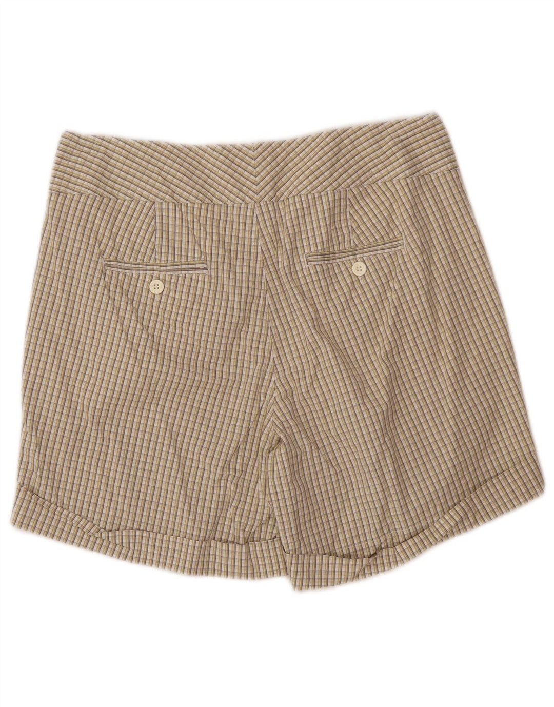 Dockers Damen-Chinoshorts mit idealer Passform, US 10, Größe L, W32, grün karierte Baumwolle