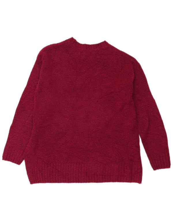 Marks & Spencer Damen-Pullover mit U-Boot-Ausschnitt, Gr. 10, Burgunderrot