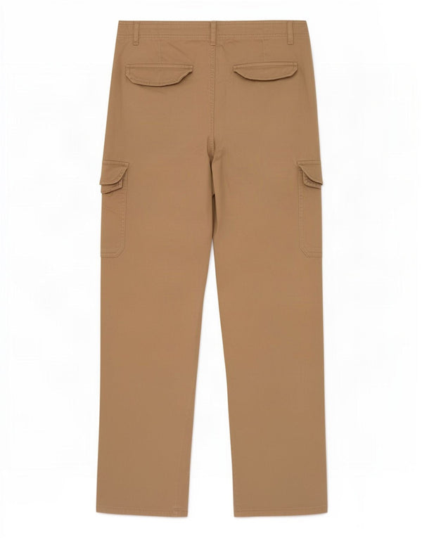 Zara Damen Cargohose mit hoher Taille, lockere Passform, EU 36, XS, W26, L32, Beige