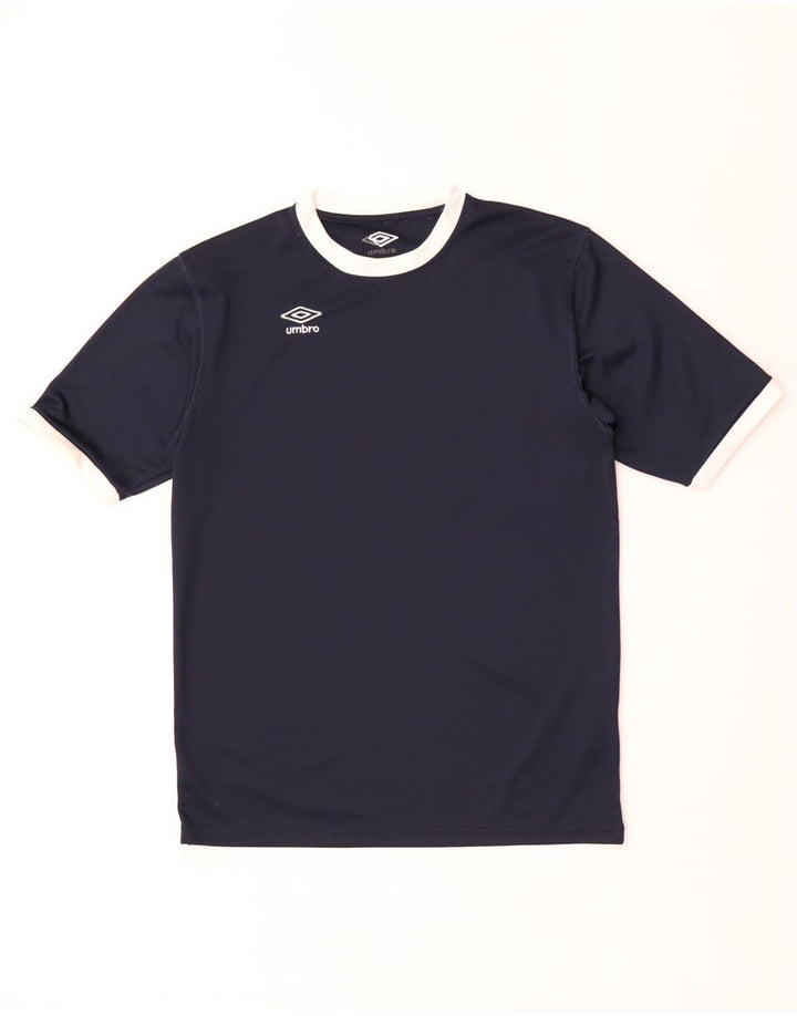Umbro Herren T-Shirt Top Small Marineblau Colourblock Polyester