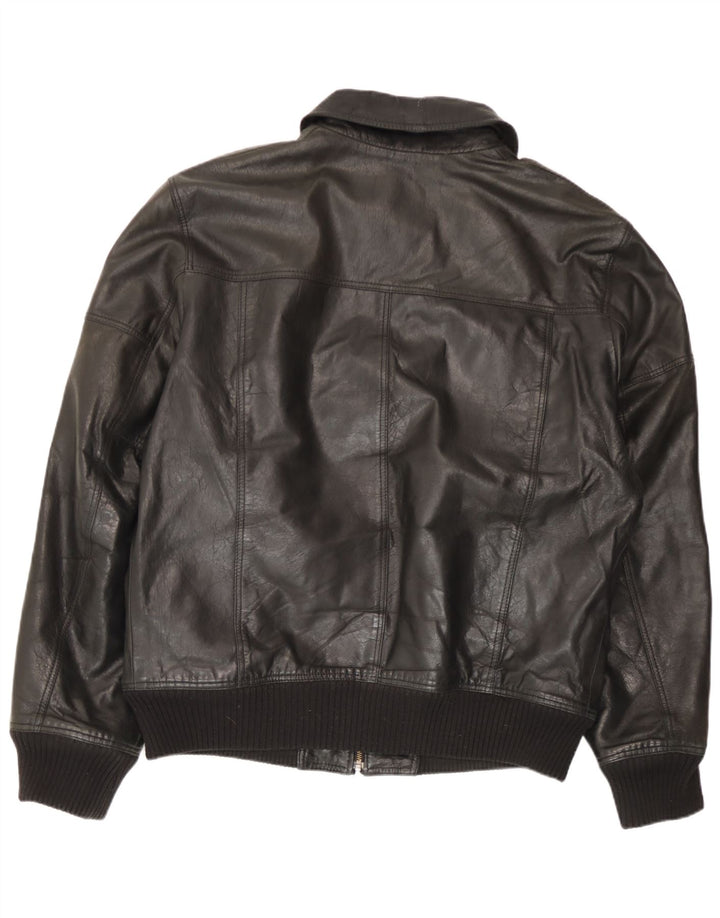 Conbipel Herren Lederjacke IT 56 2XL Schwarzes Leder