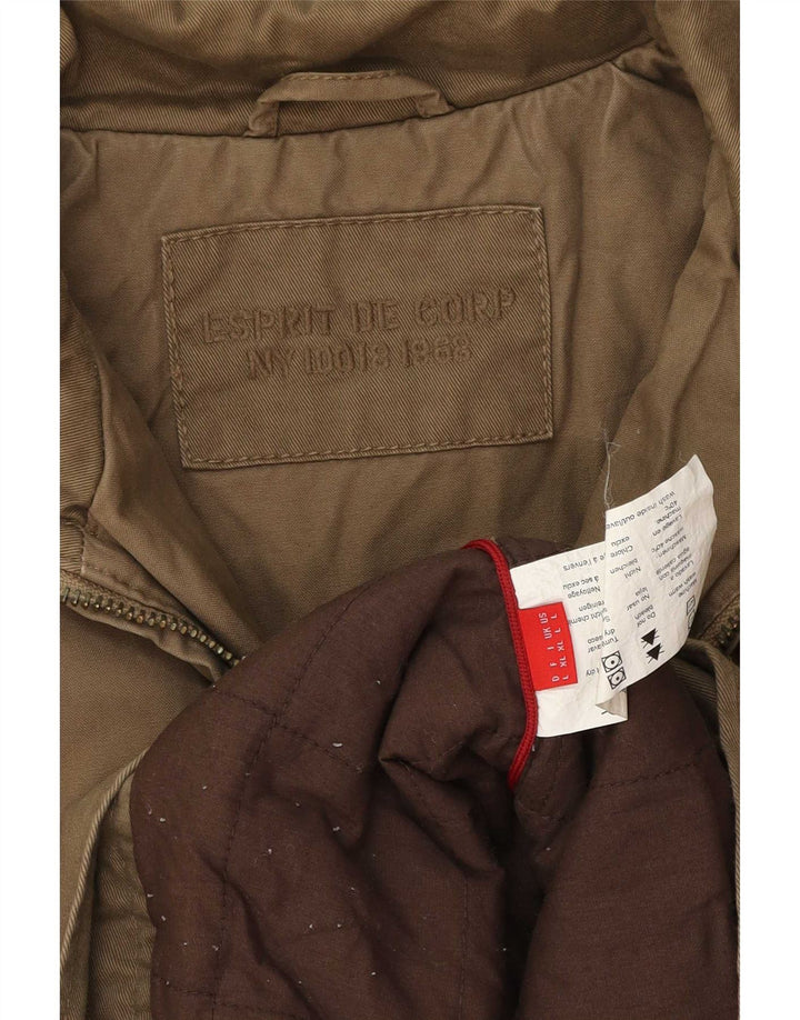 Esprit Herren-Utility-Jacke UK 40 Large Braun Baumwolle