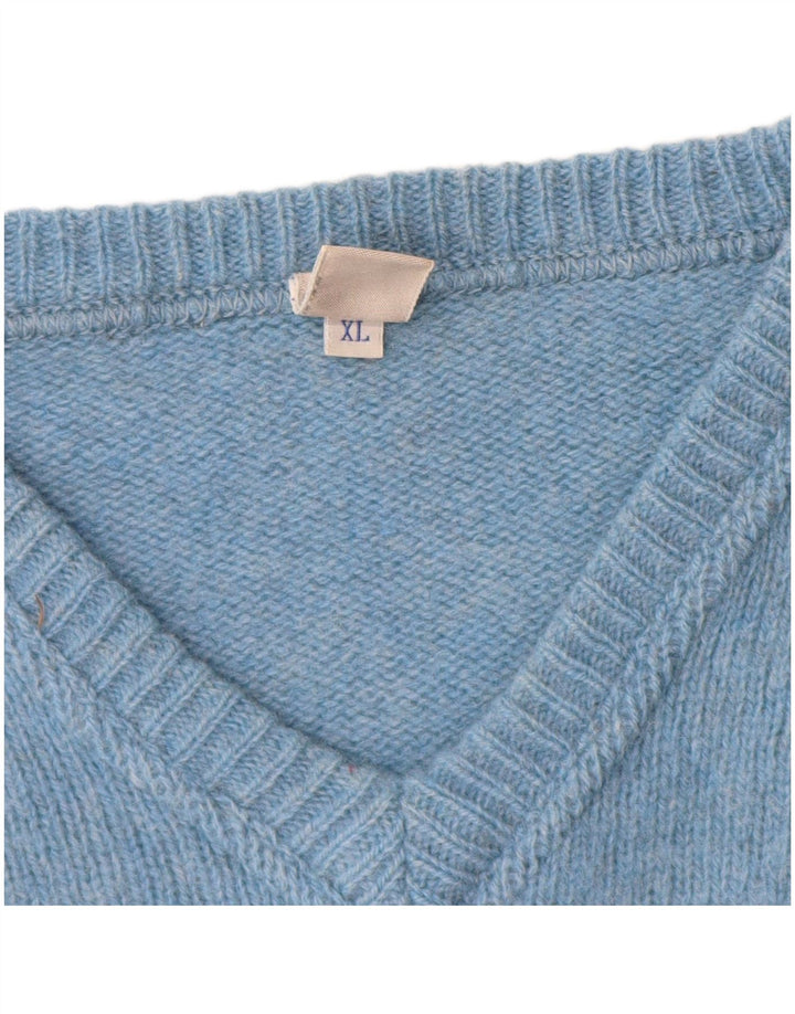 North Sails Herren-Pullover mit V-Ausschnitt, XL, blaue Wolle
