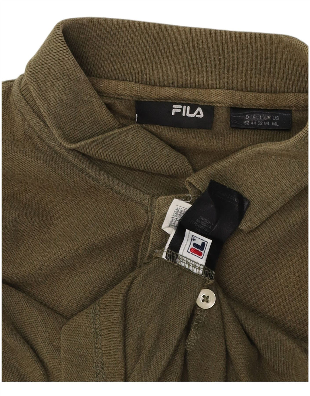 FILA Herren-Poloshirt aus mittlerer Khaki-Baumwolle