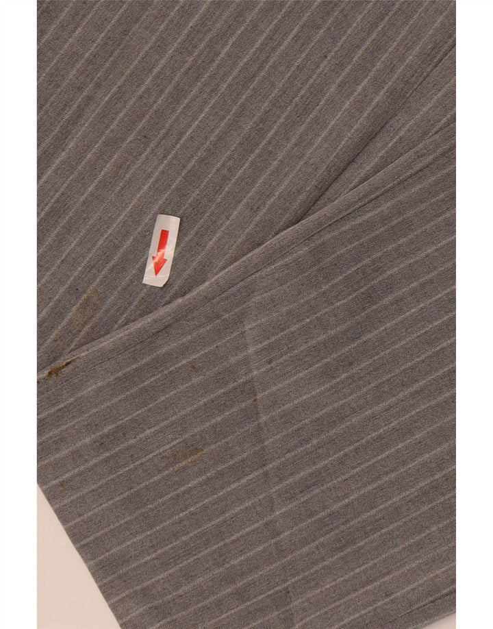 Zara Slim Chino-Hose für Herren, Größe S, W29, L30, grau gestreift, Polyester