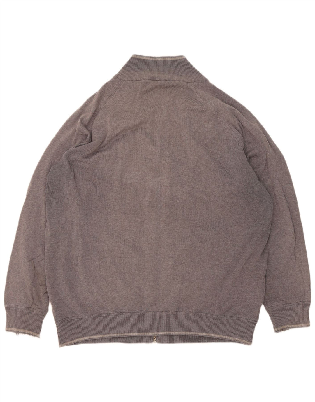 Marks & Spencer Herren-Cardigan-Pullover XL aus grauer Baumwolle