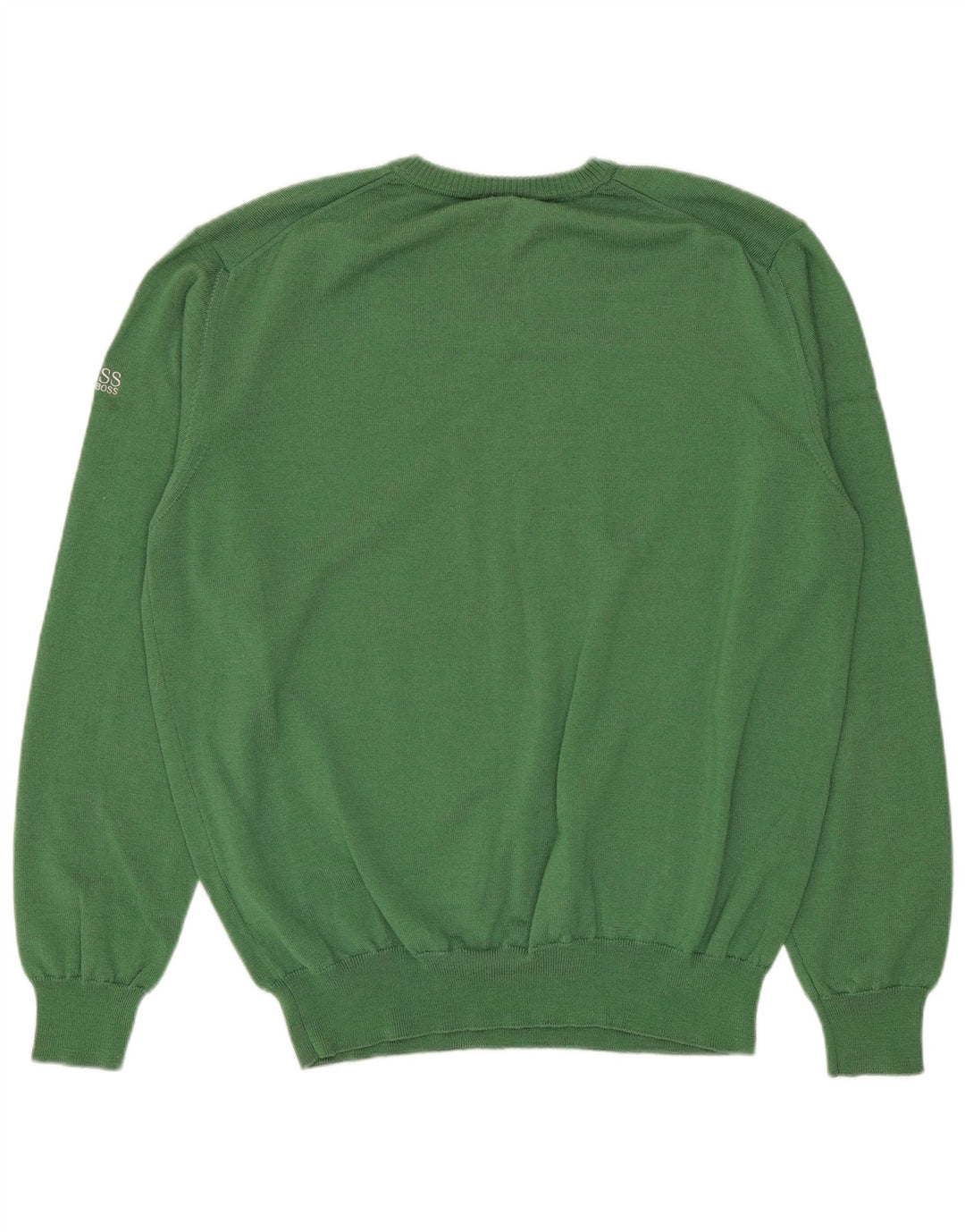 HUGO BOSS Herren-Pullover mit V-Ausschnitt, Größe L, Grün