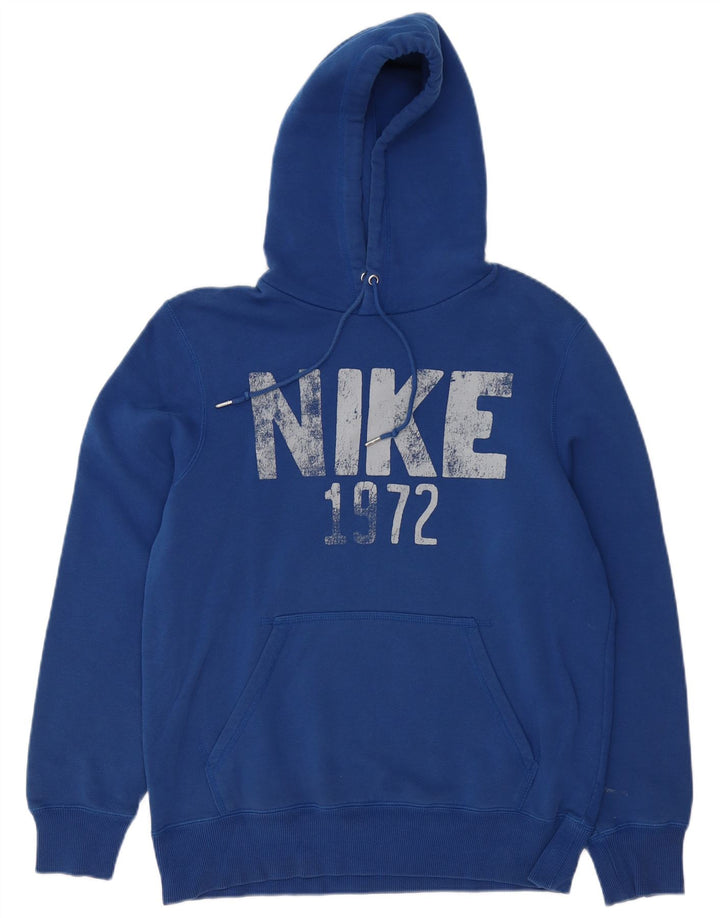 NIKE Herren-Kapuzenpullover mit Grafik, mittelblaue Baumwolle