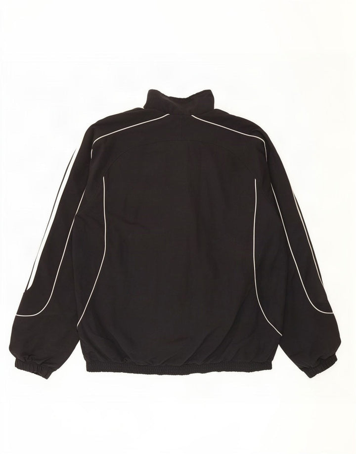 Adidas Herren Trainingsanzug Top Jacke UK 38/40 Medium Schwarz Polyester