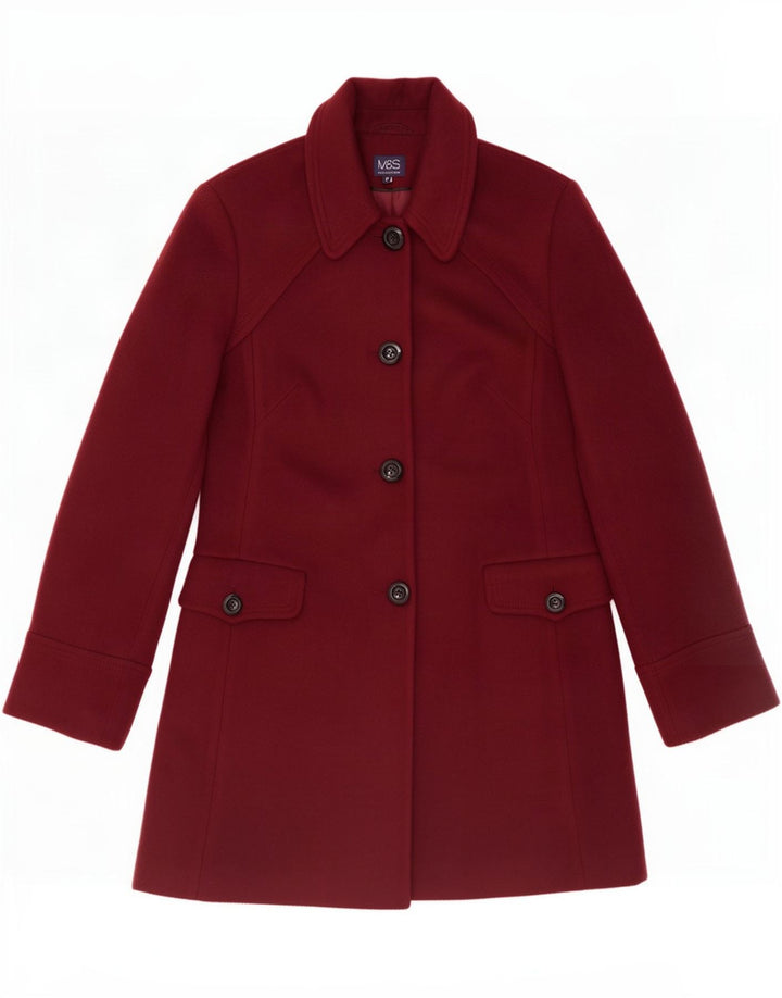 Marks & Spencer Damenmantel UK 12 Medium Burgund Polyester