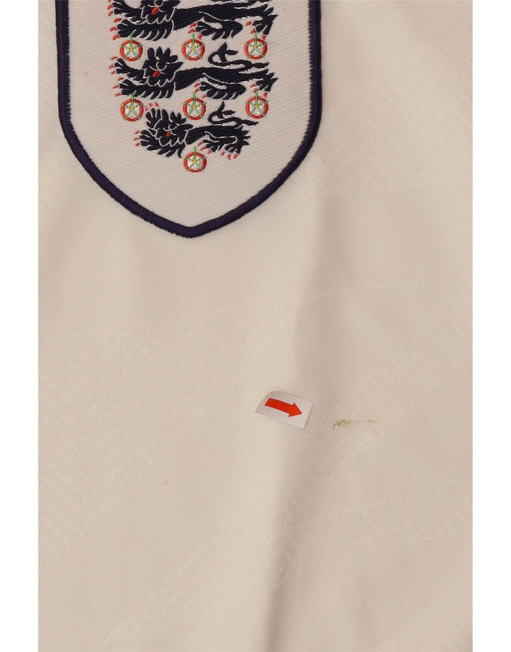 UMBRO Herren England 1993-1994 Home Graphic Poloshirt XL Weiß Polyester