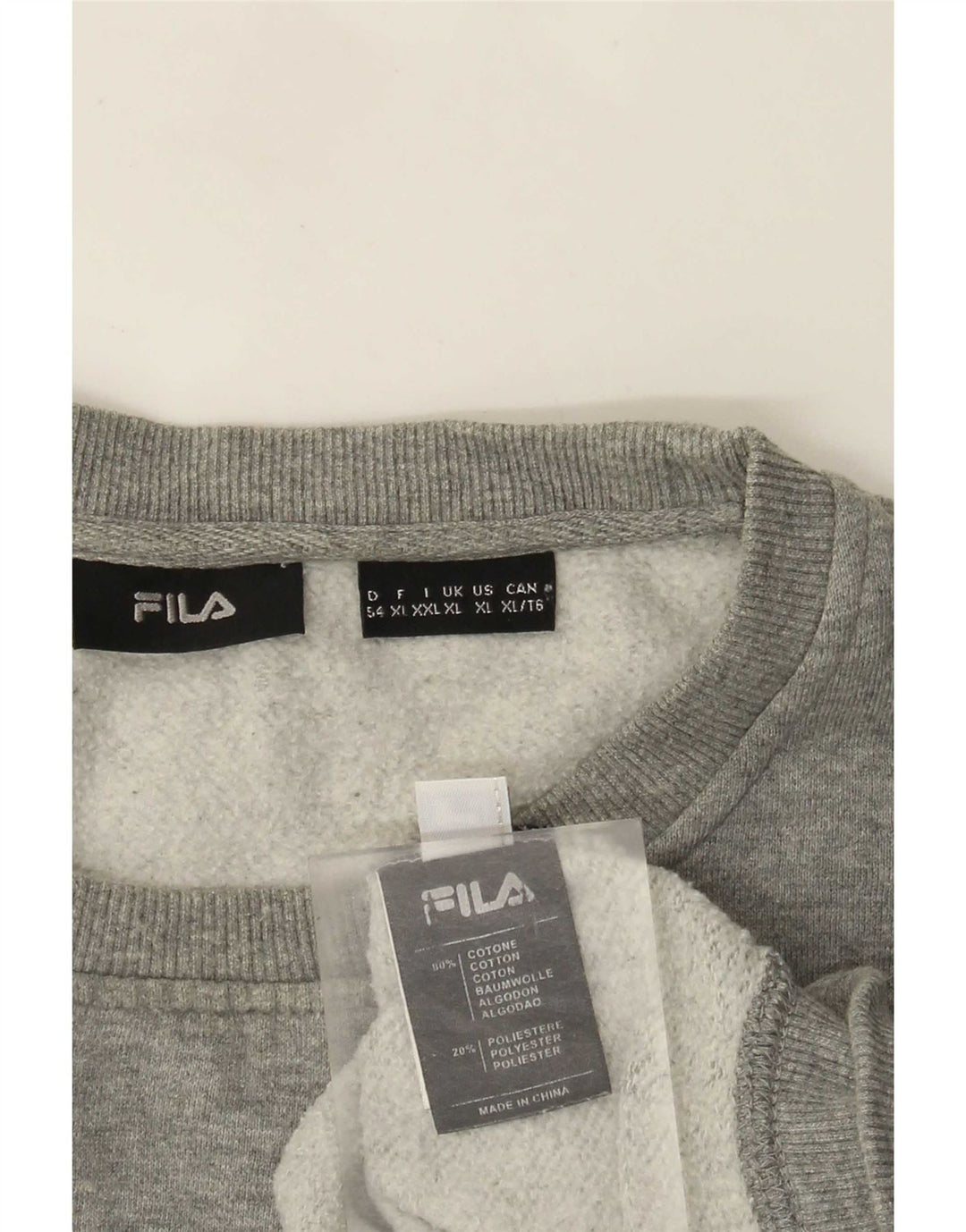 Fila Herren Grafik Sweatshirt Pullover XL Grau Baumwolle