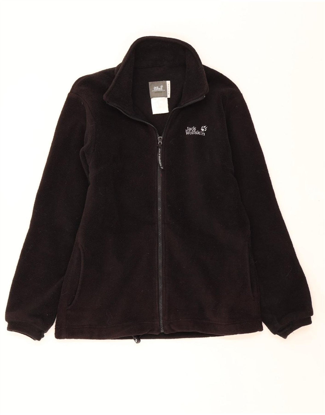 JACK WOLFSKIN Womens Fleece Jacket UK 10 Small Black Polyester Vintage Jack Wolfskin and Second-Hand Jack Wolfskin from Messina Hembry 