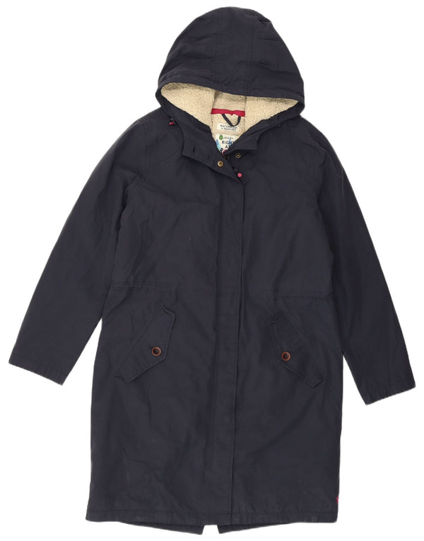 Joules Sherpa-Regenmantel mit Kapuze für Damen, UK 12, mittelmarineblau, Baumwolle